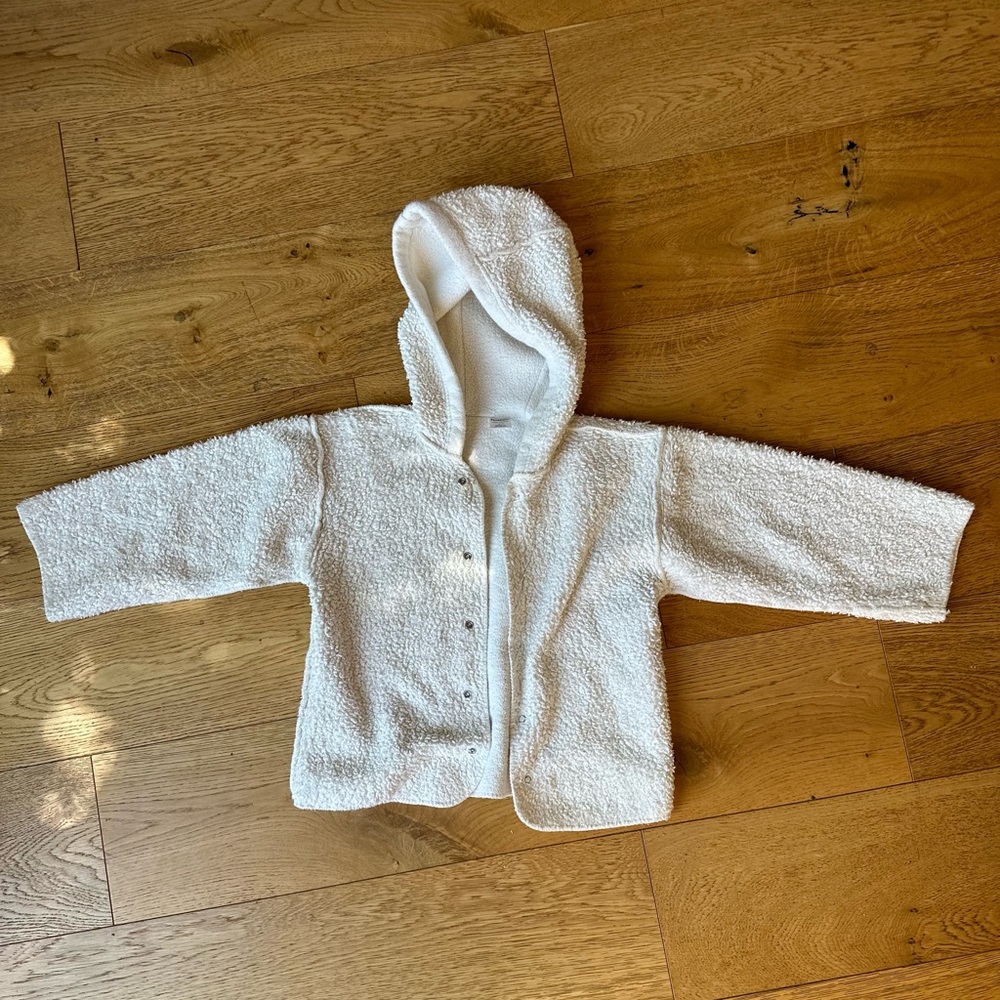Cozy White Kids Jacket